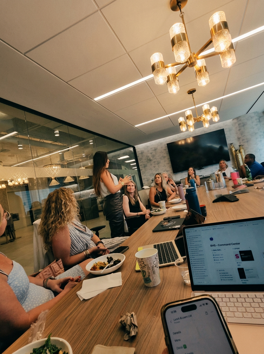 Founders co-working at the Bliss House Coral Gables studio