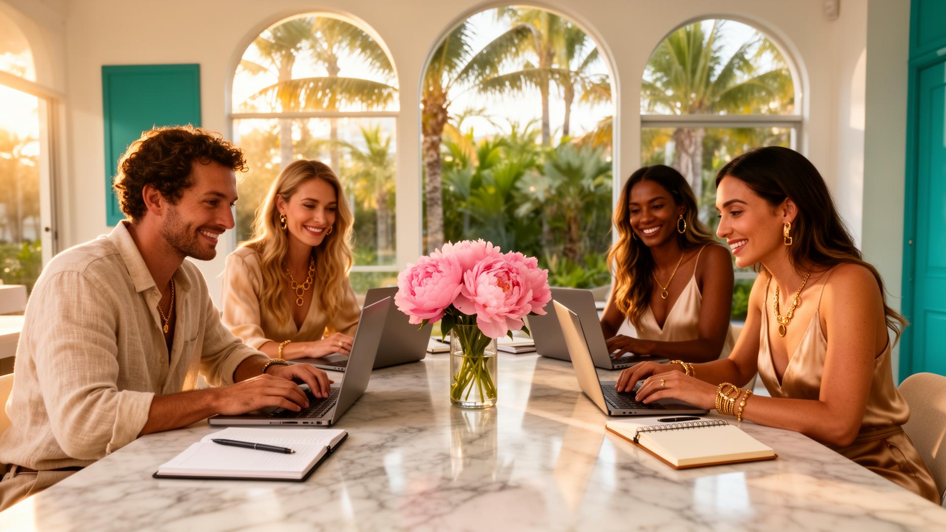 Founders toasting at a Bliss House launch event in Coral Gables